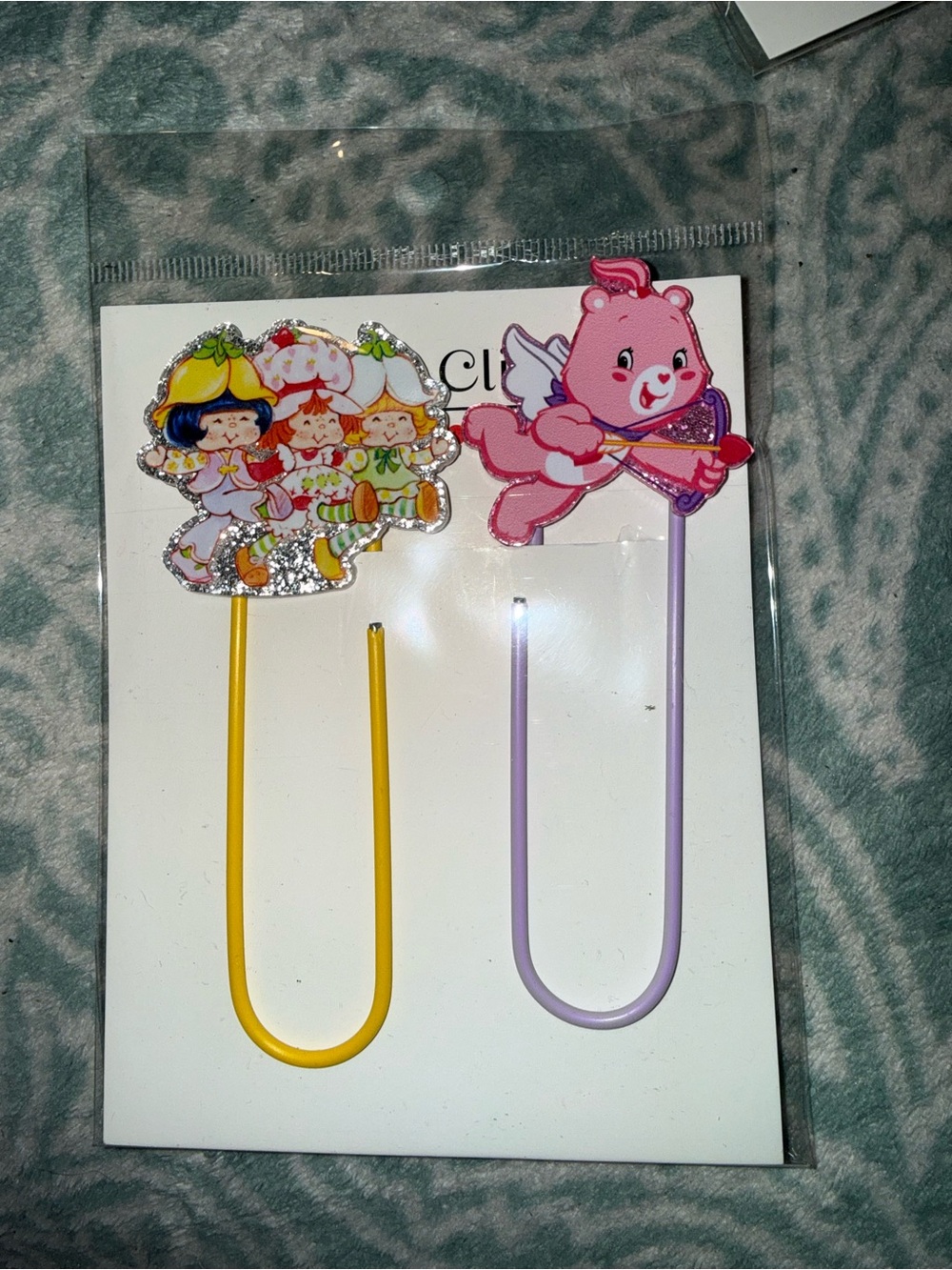 Cute Strawberry Shortcake & Pink Bear Decorative Bookmarks
